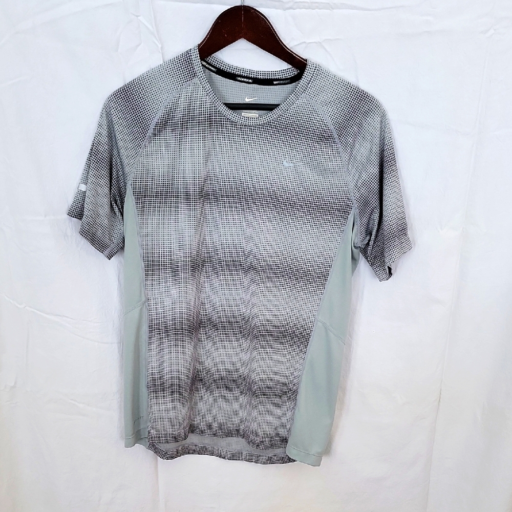 Gray Patterned Short Sleeve Shirt